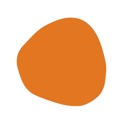 An orange blob as a graphic element of the Mivitotal brand
